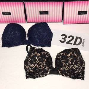 New ❤️2 Victoria Secret very sexy push-up Bra 32D